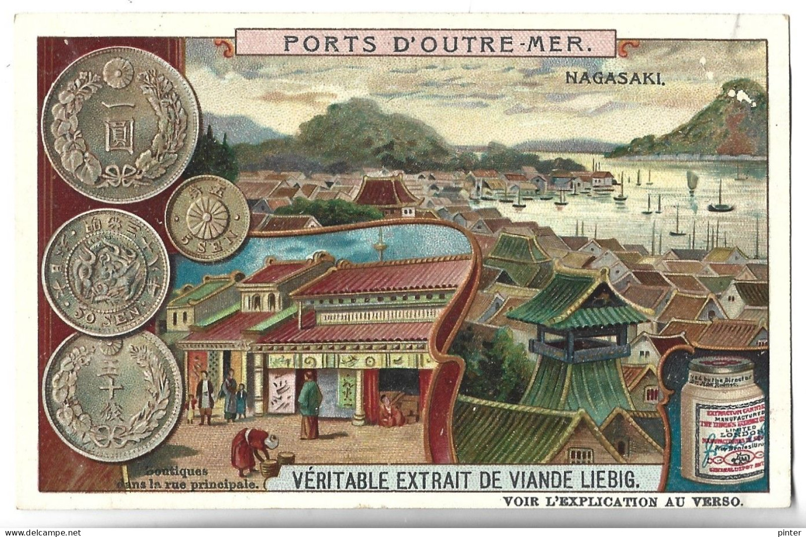 CHROMO - Véritable Extrait De Viande LIEBIG - Ports D'Outre-Mer - Nagasaki - Liebig