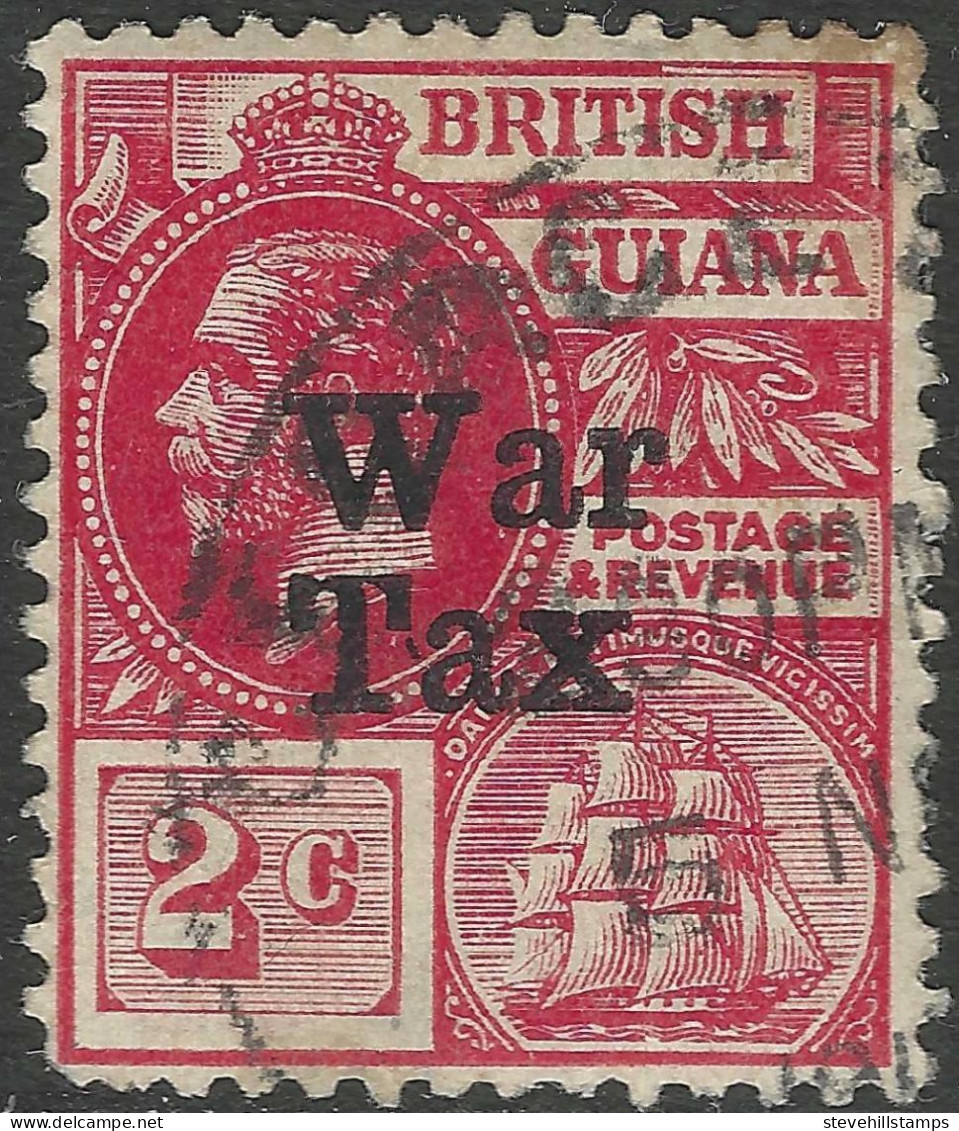 British Guiana. 1918 War Tax. 2c Used. SG 271. M5017 - British Guiana (...-1966)