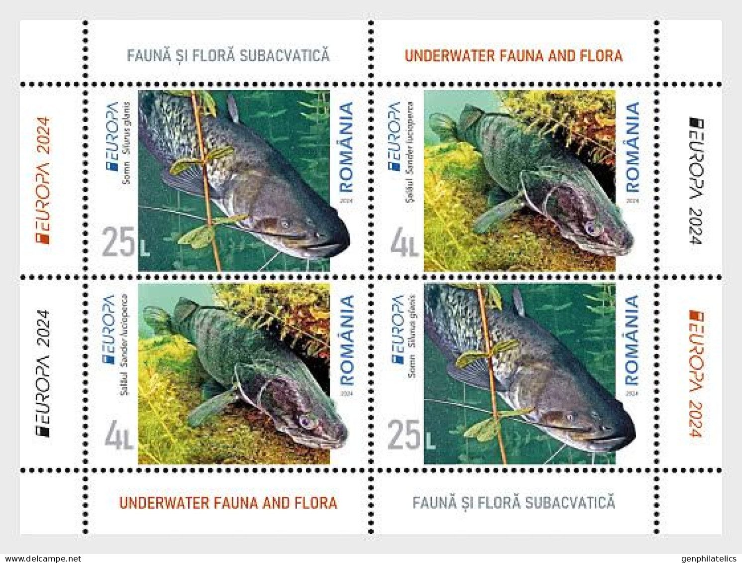 ROMANIA 2024 Europa CEPT. Underwater Fauna & Flora - Fine S/S (type II) MNH - Nuevos