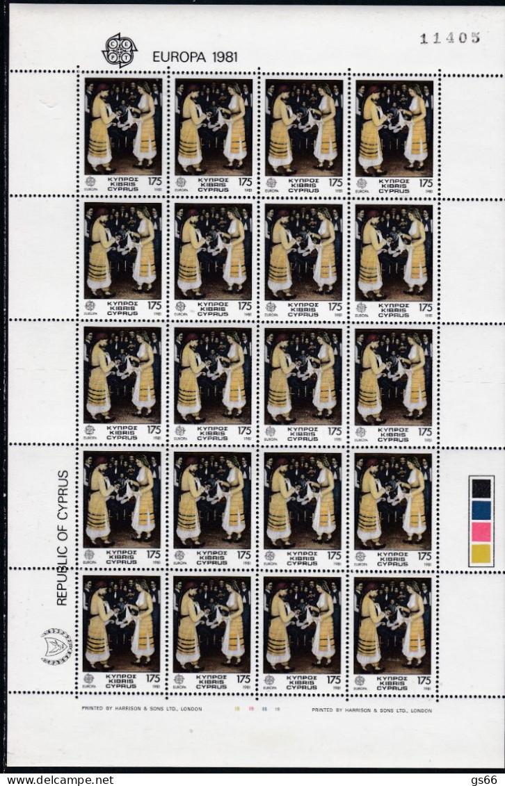 Zypern, 1981, 608/10,  MNH **,  Stiche Des 19. Jahrhunderts. - Unused Stamps