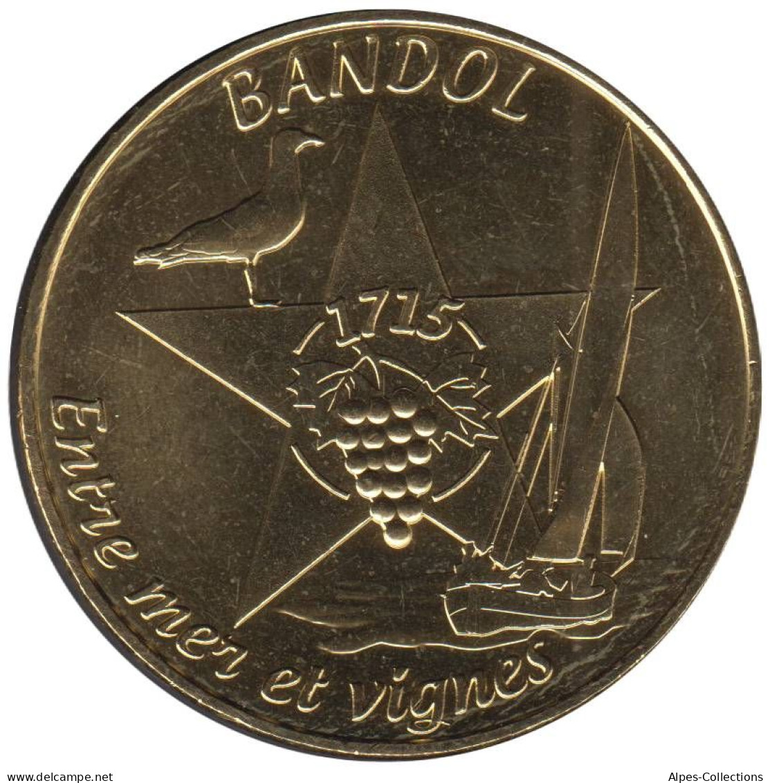 13-2077 - JETON TOURISTIQUE MDP - Aubagne - Tricentenaire Ville Bandol - 2015.2 - 2015