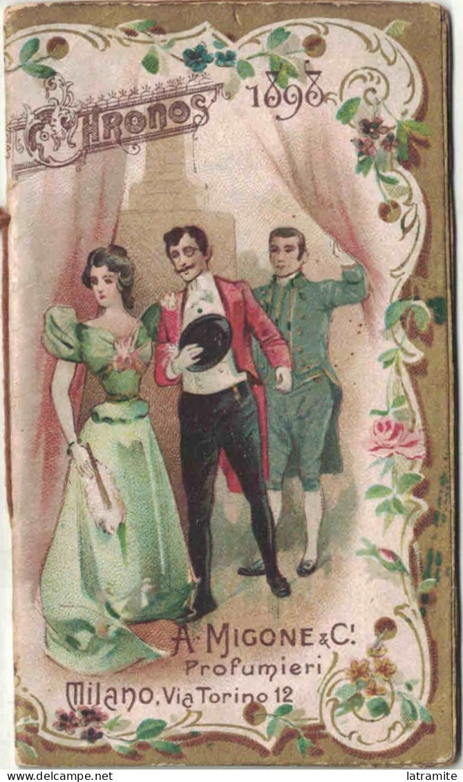 Calendarietto Italiano MIGONE 1898 - Le Danze - Kleinformat : ...-1900