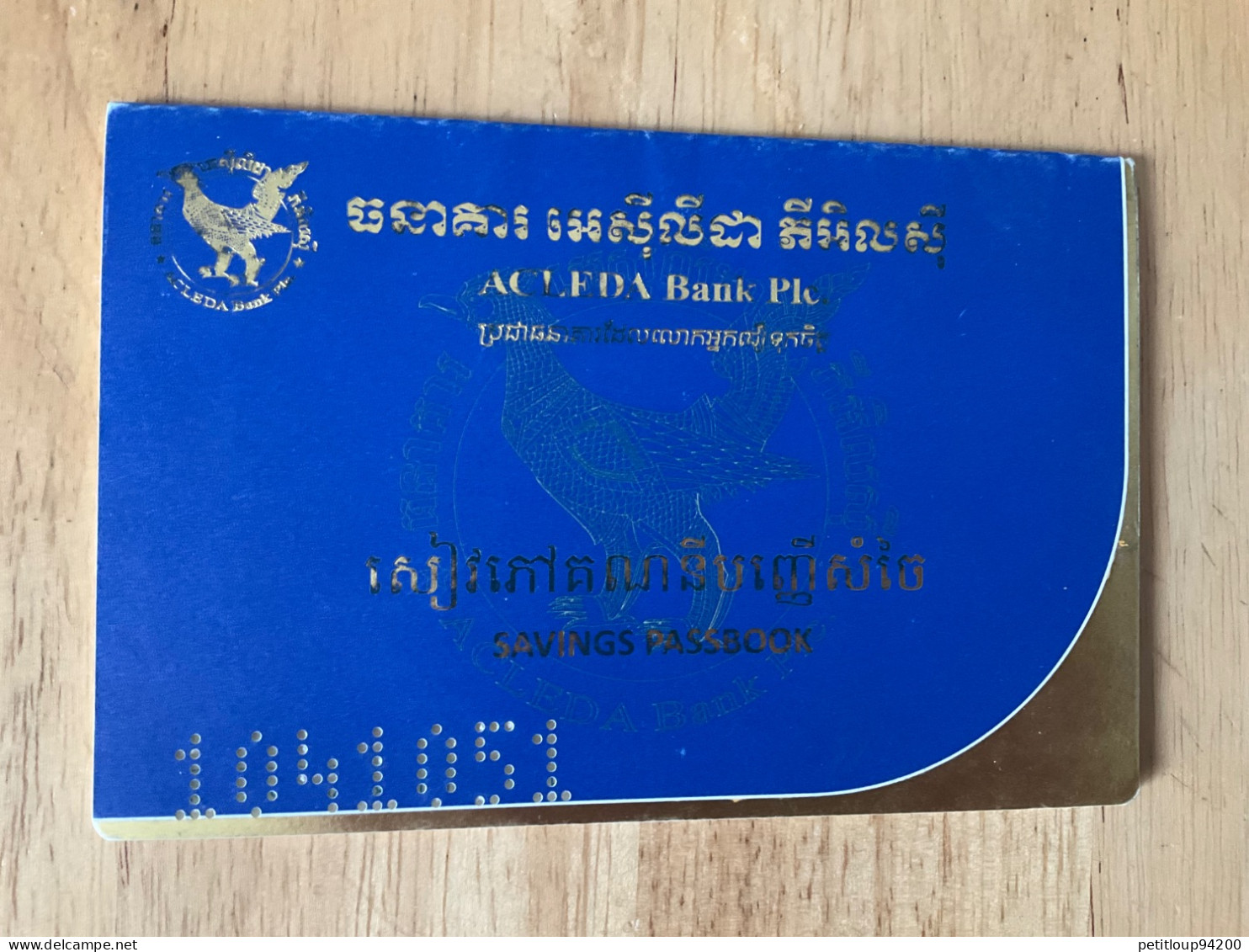 CARNET DE Chèques ALCEDA BANK PLc  Cambodge - Cheques & Traverler's Cheques