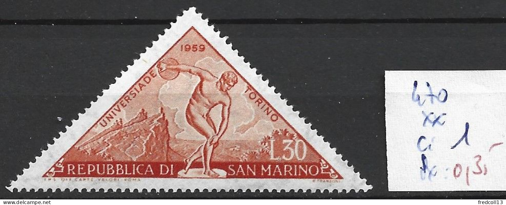SAINT-MARIN 470 ** Côte 1 € - Unused Stamps