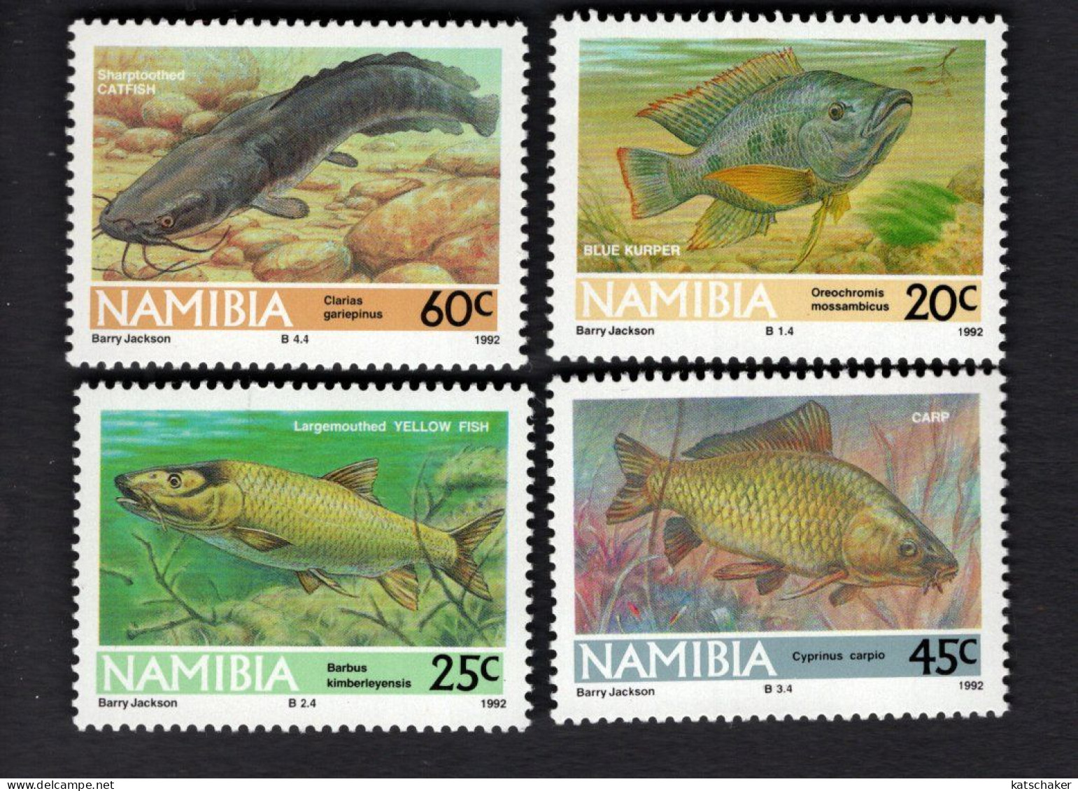 2025318584 1992 SCOTT 710 713 (XX) POSTFRIS MINT NEVER HINGED - FAUNA FRESHWATER FISH - Namibie (1990- ...)