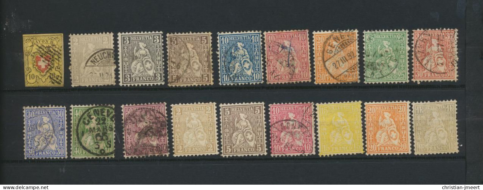 Suisse 18 Timbres - Verzamelingen