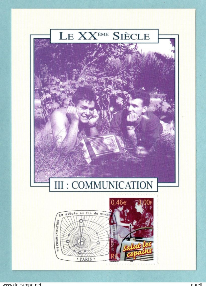 Carte Maximum 2001 - Le Siècle Au Fil Du Timbre - La Communication - La Radio - Salut Les Copains YT 3375 - 2000-2009