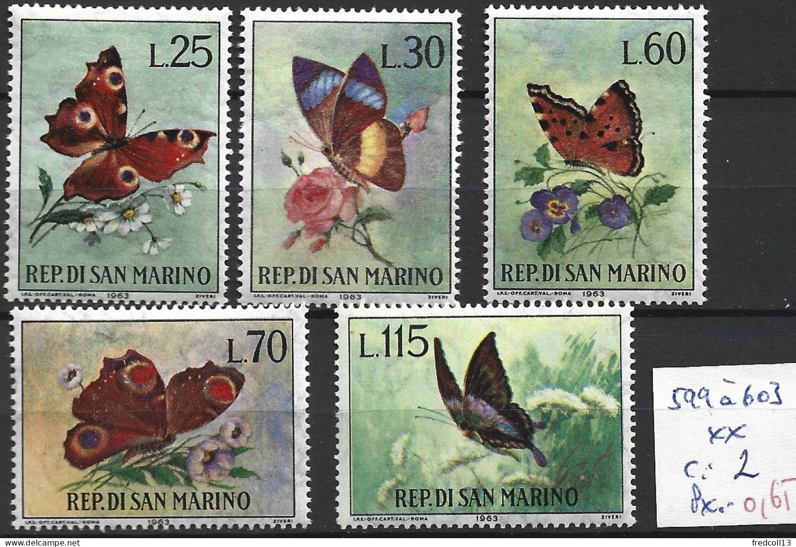 SAINT-MARIN 599 à 603 ** Côte 2 € - Unused Stamps