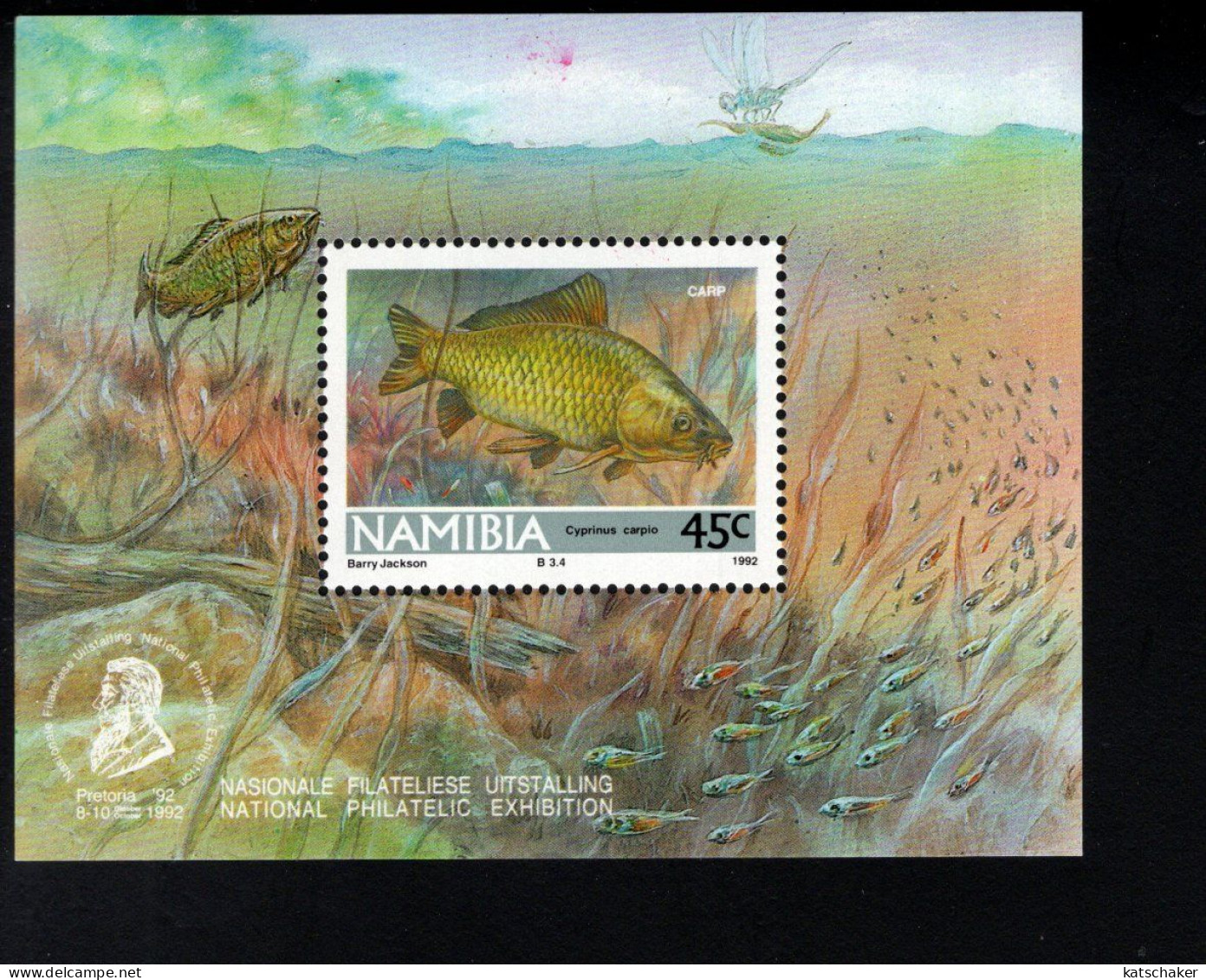 2025319115 1992 SCOTT 712 (XX) POSTFRIS MINT NEVER HINGED - FAUNA FRESHWATER FISH SOUVENIRSHEET - Namibie (1990- ...)