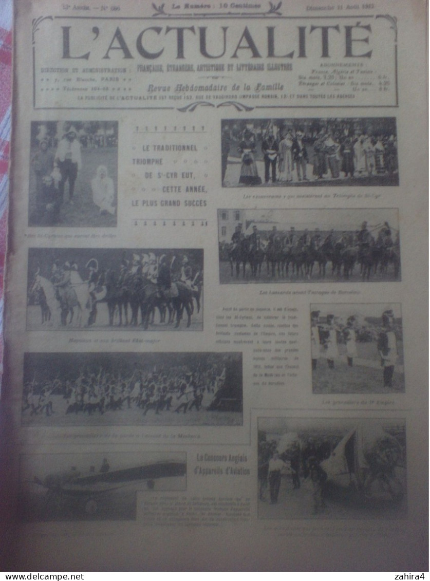 L'Actualité N°656 Triomphe De St-Cyr Aviation Famille Imp. Japon Aviron Champ D'or D'Ecosse Mode à La Mer Pub Cycle - 1900 - 1949