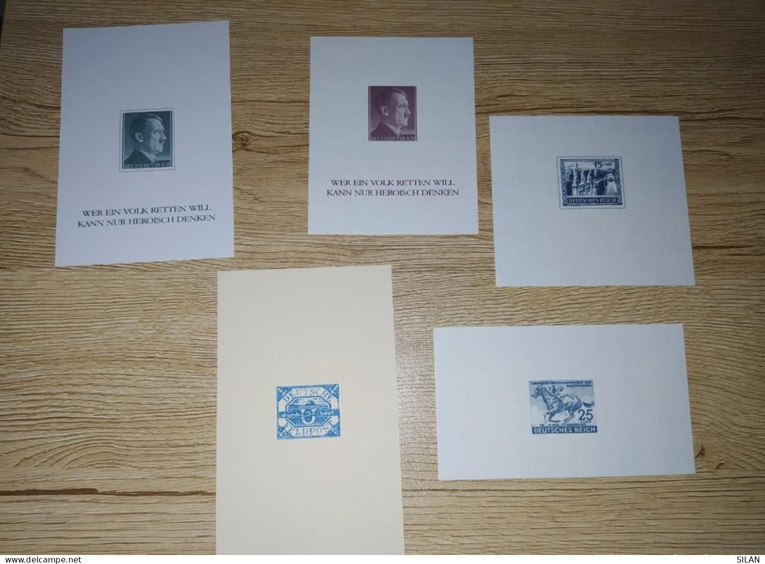 REPRODUCCION DE 5 SELLOS ALEMANIA ANTIGUOS HITLER / REPRODUCTION OF 5 OLD GERMANY STAMPS HITLER - Sonstige & Ohne Zuordnung