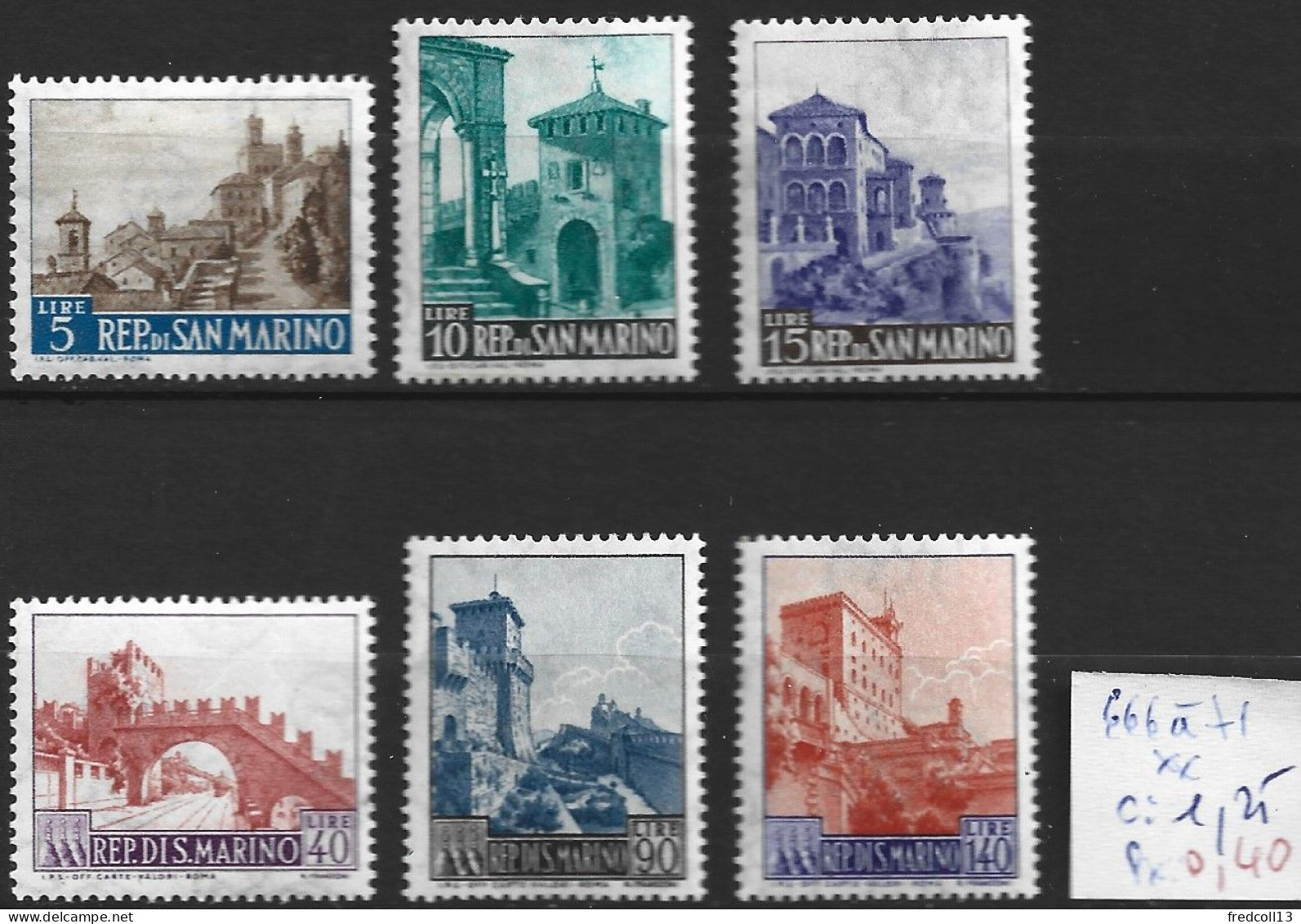 SAINT-MARIN 666 à 71 ** Côte 1.25 € - Unused Stamps
