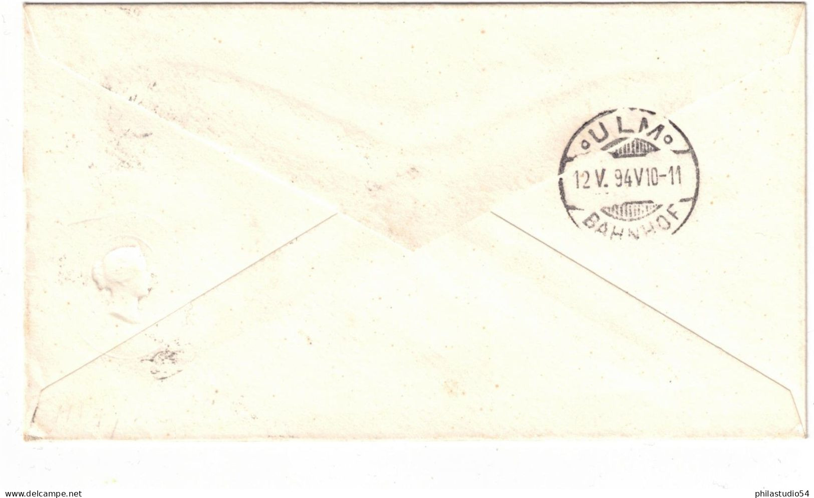 1894, Interesting Stationery Cover From HOBART To Ulm, Württemberg - Briefe U. Dokumente