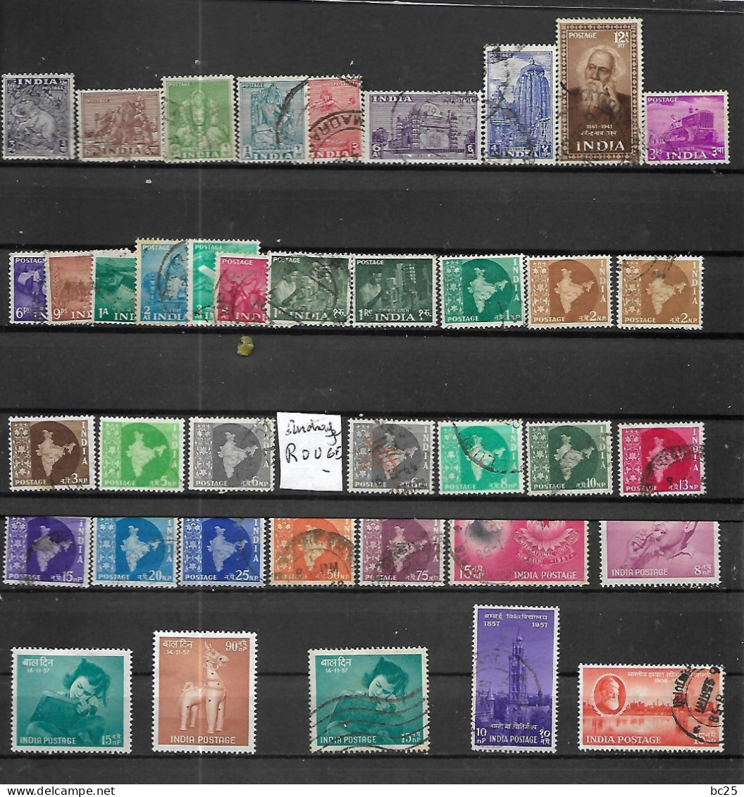INDE-35 TRES BEAUX TIMBRES NEUFS- ET OBLITERES-PAS EMINCES-DEPUIS 1949-59 - Used Stamps