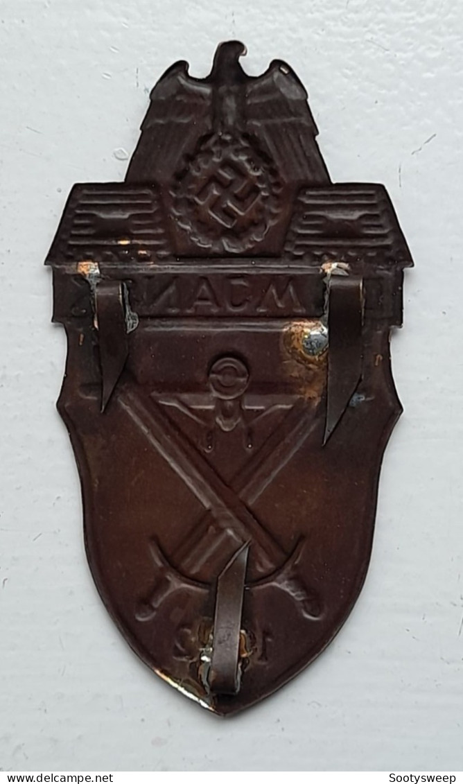 WWII Pro-German Free Corps Denmark Frikorps Danmark LARGE Badge -Third Reich Badge Interest - WWII German Badge Interest - 1939-45