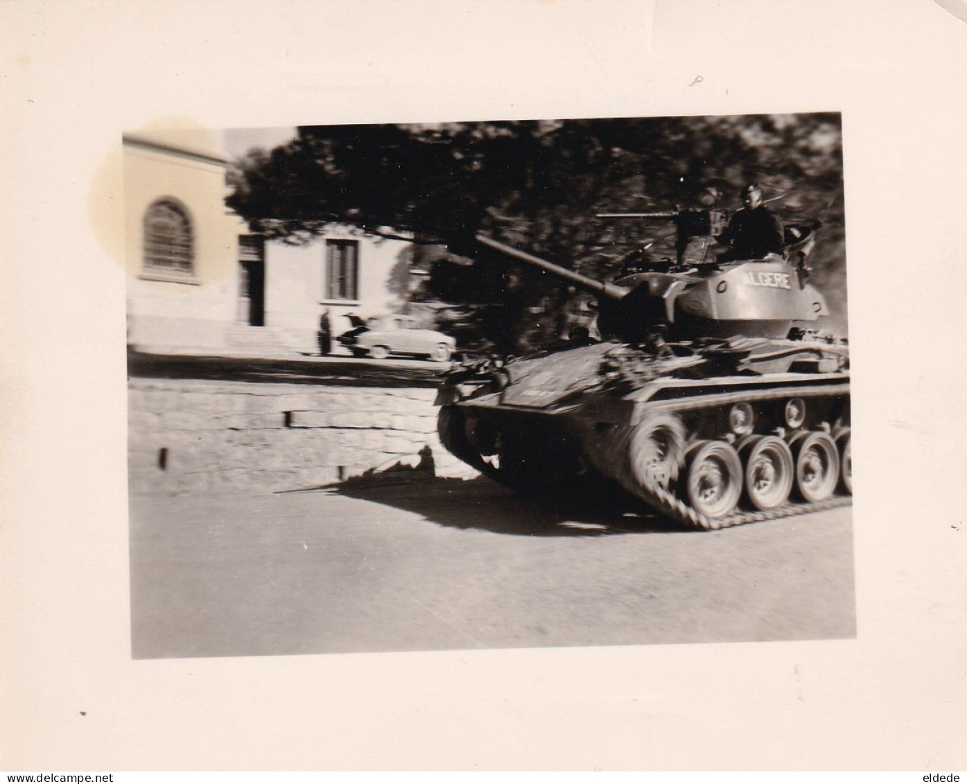 Photo Guerre Algerie Militaire Du 4 Eme R.C.C.  Char M 24  "Algerie " - Afrique