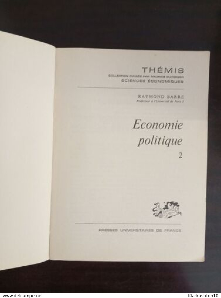 Économie Politique 2 - Other & Unclassified