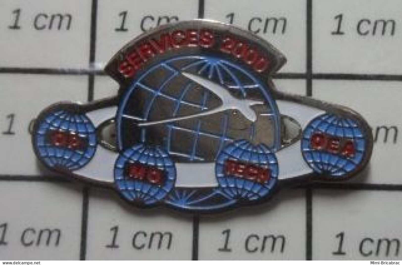 1317 Pin's Pins / Beau Et Rare / MARQUES / GLOBES TERRESTRES SERVICES 2000 - Trademarks