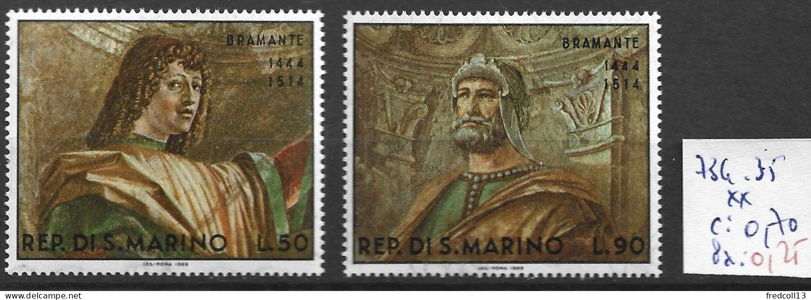 SAINT-MARIN 734-35 ** Côte 0.70 € - Unused Stamps