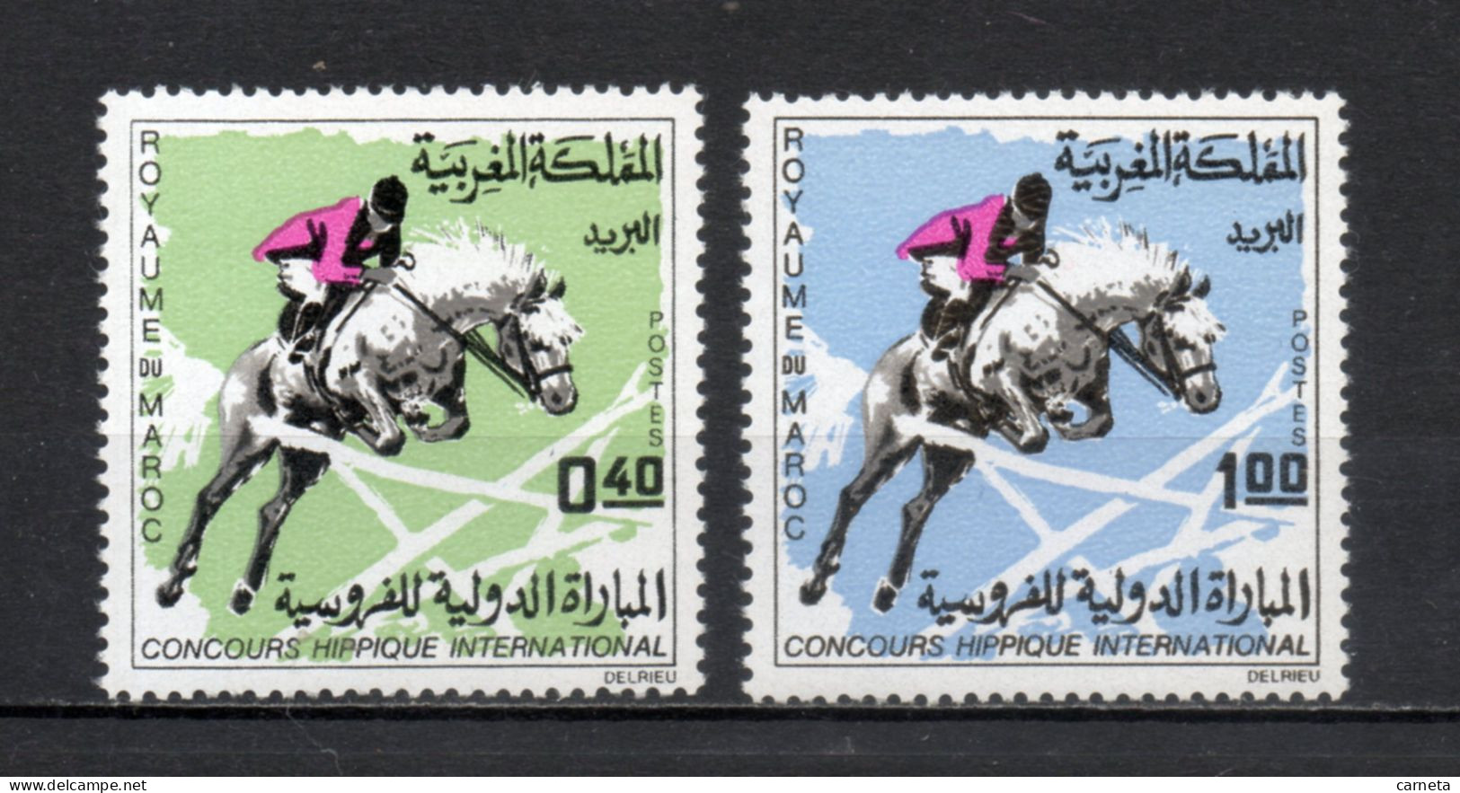 MAROC N°  529 + 530     NEUFS SANS CHARNIERE  COTE 2.00€     CHEVAL ANIMAUX SPORT - Marokko (1956-...)