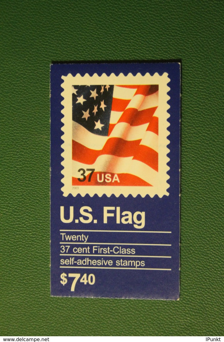 Booklet Of 20 37 Cent First-Class Stamps Year 2002;  U.S. Flag - 3. 1981-...