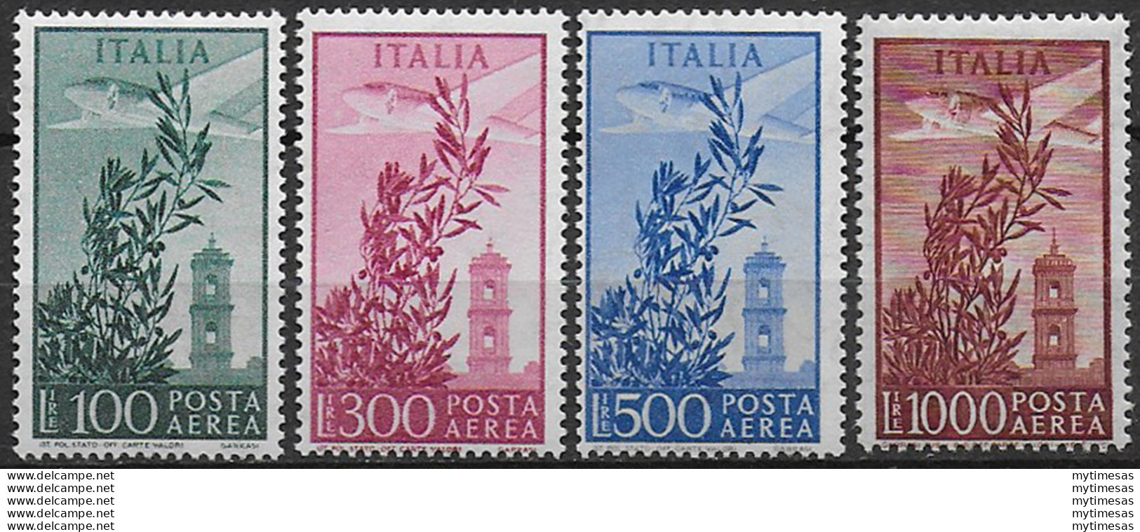 1955-59 Italia Campidoglio Stelle MNH Sass A N. 148/51 - 1961-70: Mint/hinged