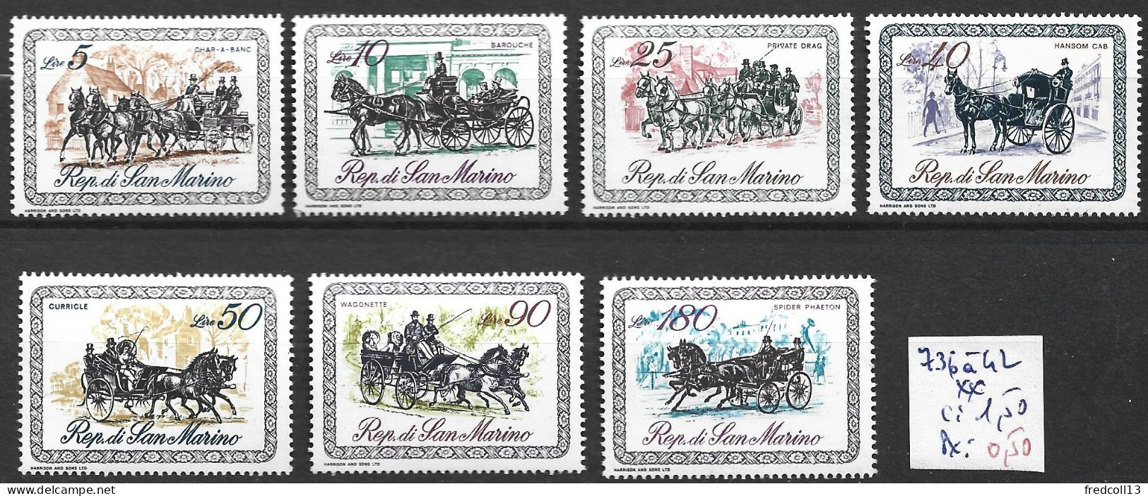 SAINT-MARIN 736 à 42 ** Côte 1.50 € - Unused Stamps
