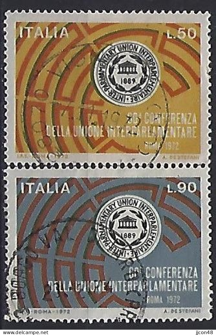 Italy 1972  Konferenz Der Interparlamentarischen Union  (o) Mi.1373-1374 - 1971-80: Gebraucht