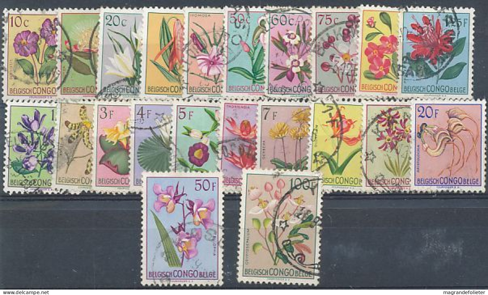 TIMBRE STAMP ZEGEL CONGO BELGE LES FLEURS - Unused Stamps