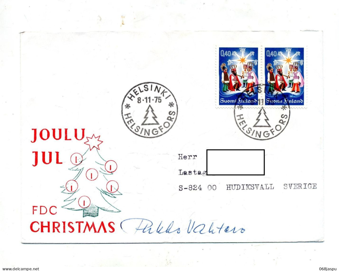 Lettre Cachet  Helsinki Noel - Lettres & Documents