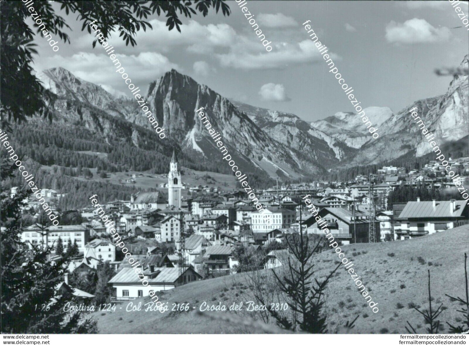 Bl529 Cartolina Cortina Col Rosa' Croda Del Beco Provincia Di Belluno - Belluno