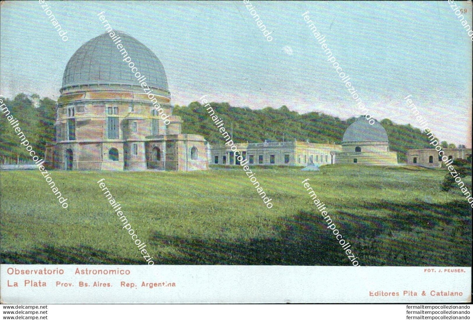 Bg6 Cartolina La Plata Observatorio Astronomico Argentina - Autres & Non Classés