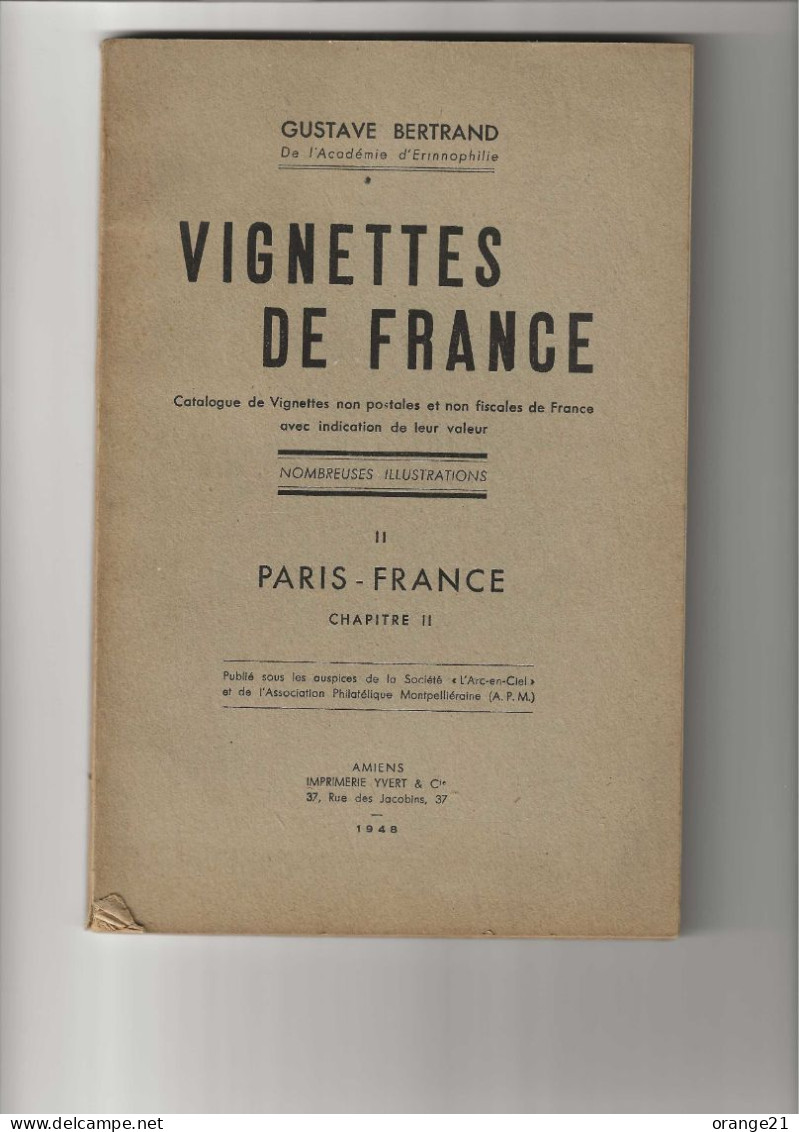 CATALOGUE DES VIGNETTES DE FRANCE 1938 - Dictionaries
