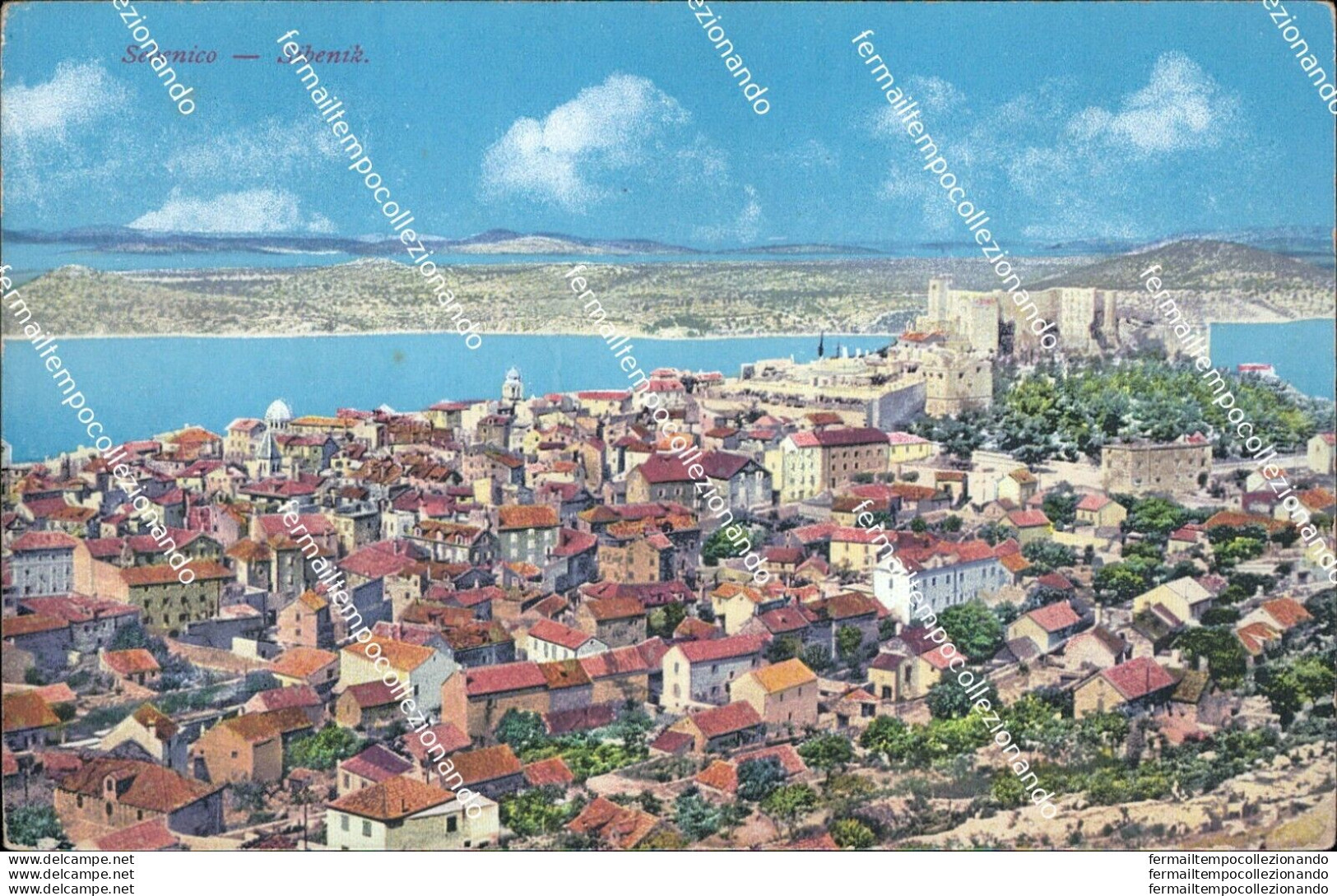 Au390 Cartolina Sebenico  Sibenik  Croatia Croazia - Autres & Non Classés