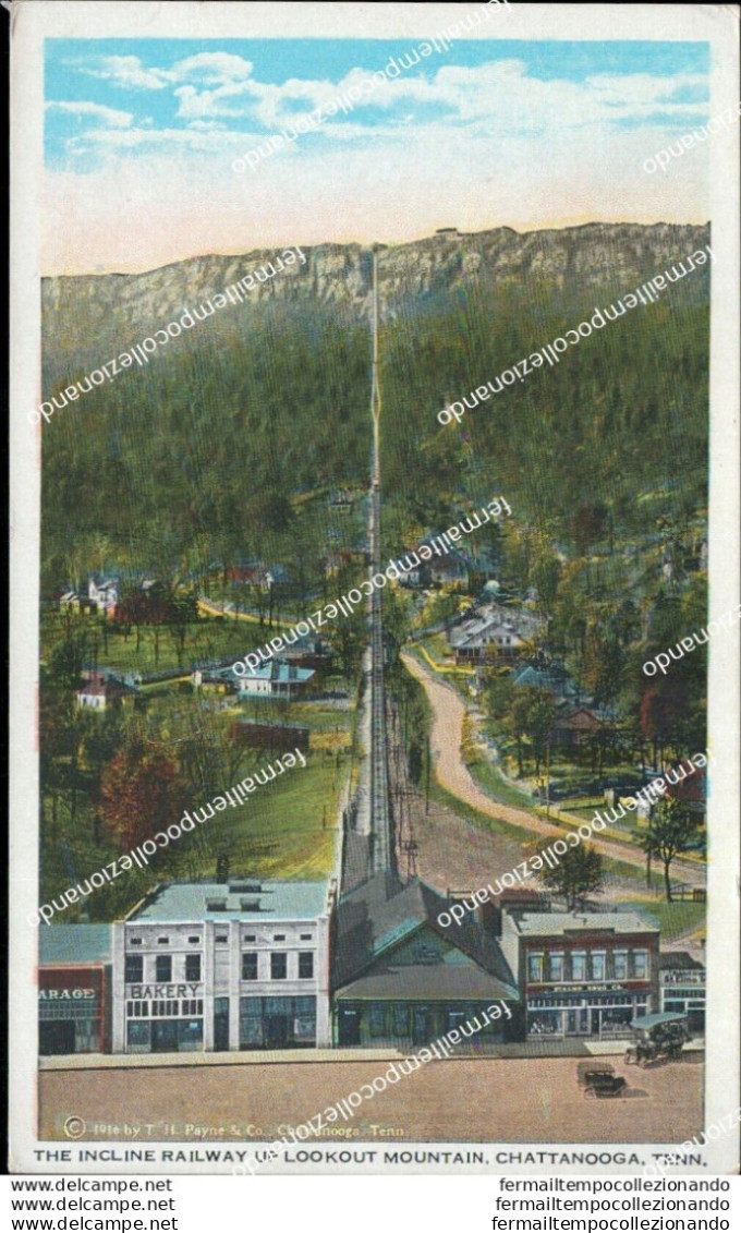 Au393 Cartolina The Incline Railway Up Lookout Mountain Chattanooga - Altri & Non Classificati
