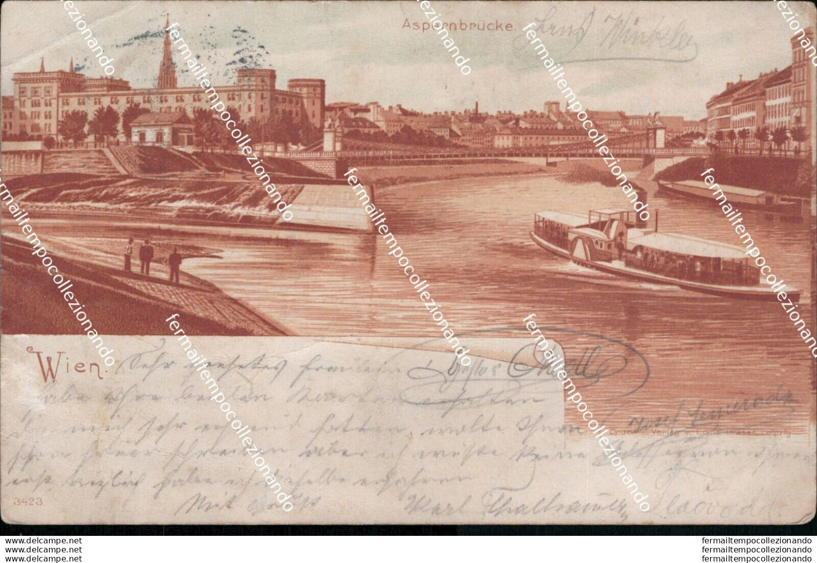 Au428 Cartolina Wien Vienna Austria 1909 - Altri & Non Classificati