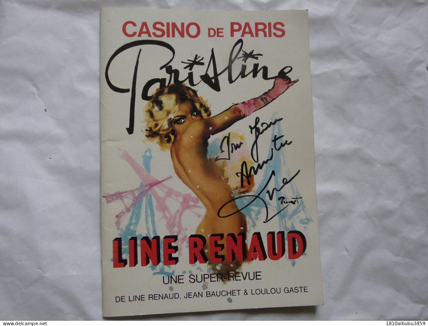 RARE - PROGRAMME DEDICACE Par LINE RENAUD - CASINO DE PARIS - Une Super Revue - Música