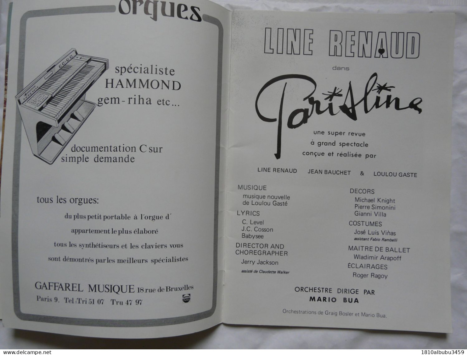 RARE - PROGRAMME DEDICACE Par LINE RENAUD - CASINO DE PARIS - Une Super Revue - Musik