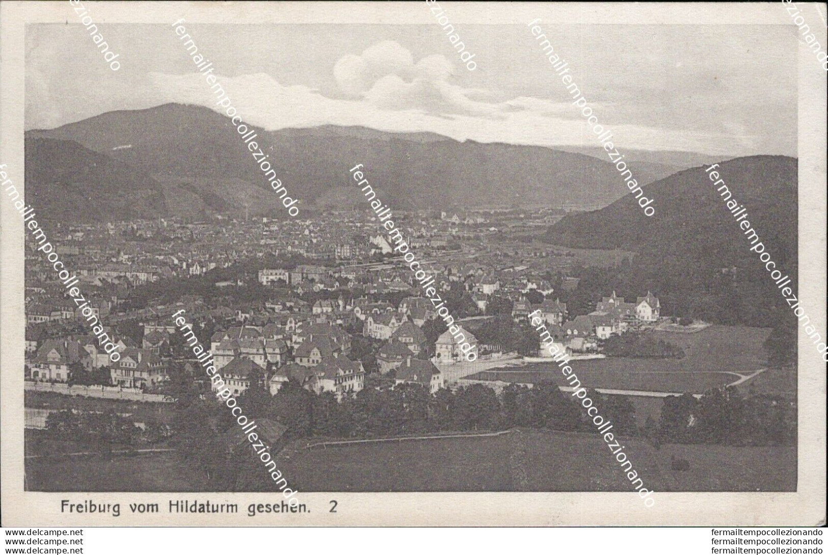 Au55 Cartolina Freiburg Vom Hildaturm Gesehen - Sonstige & Ohne Zuordnung