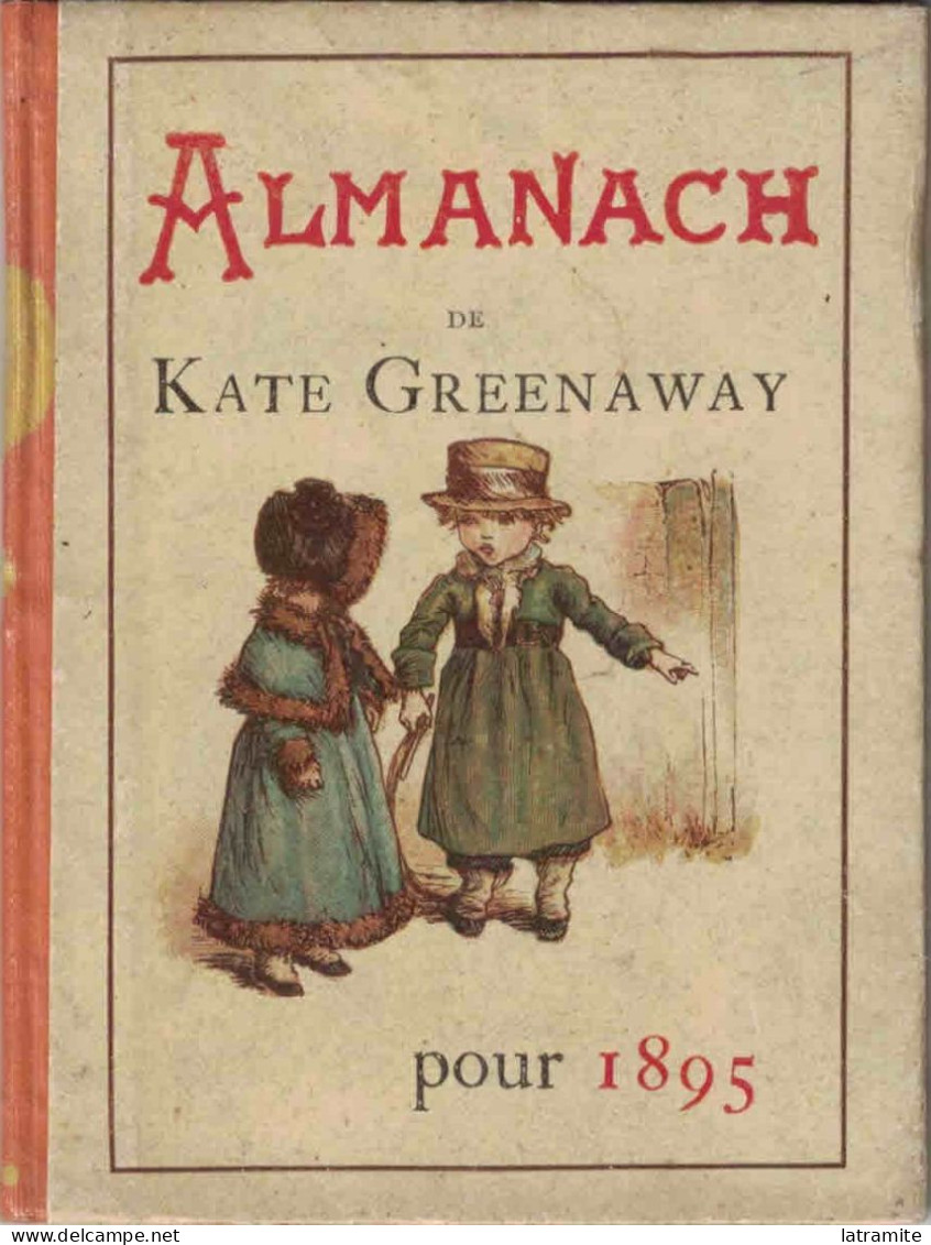 Calendarietto Francese KATE GREENAWAY Anno 1895 - Tamaño Pequeño : ...-1900
