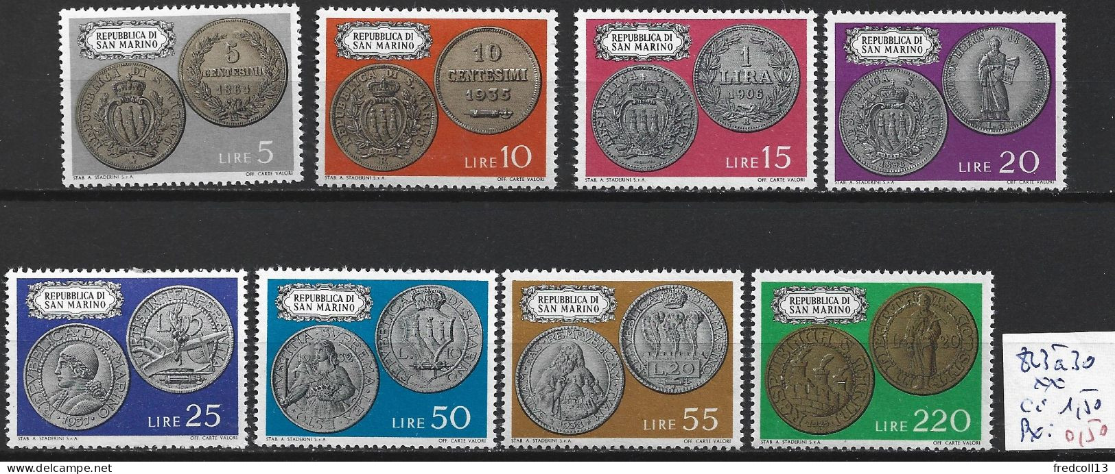 SAINT-MARIN 823 à 30 ** Côte 1.50 € - Unused Stamps
