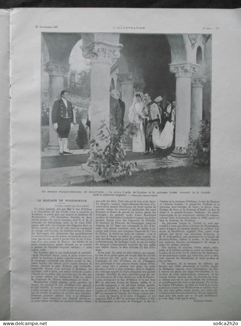 L'ILLUSTRATION N°3378 23/11/1907 Henri Farman, L'homme Volant; L'affaire Druce - Portland; L'affaire Ullmo - Autres & Non Classés