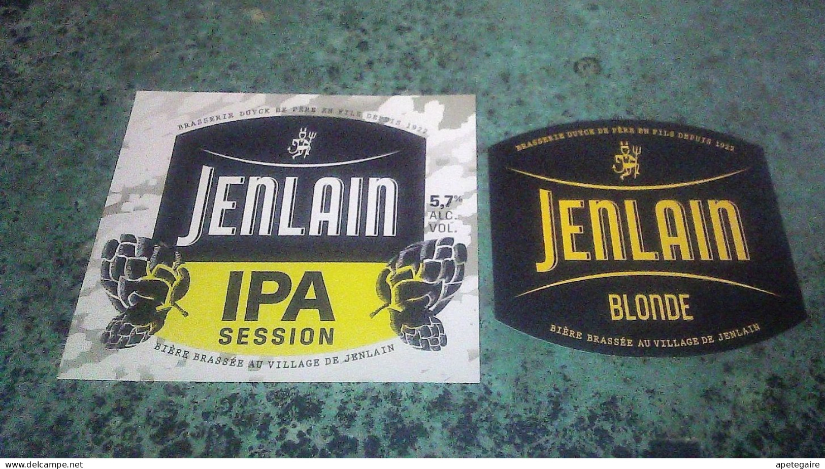Bières Brasserie Du Village De Jeanlain  Lot Anciennes étiquettes De Bière X 2  Différentes  Blonde Et IPA Session - Cerveza