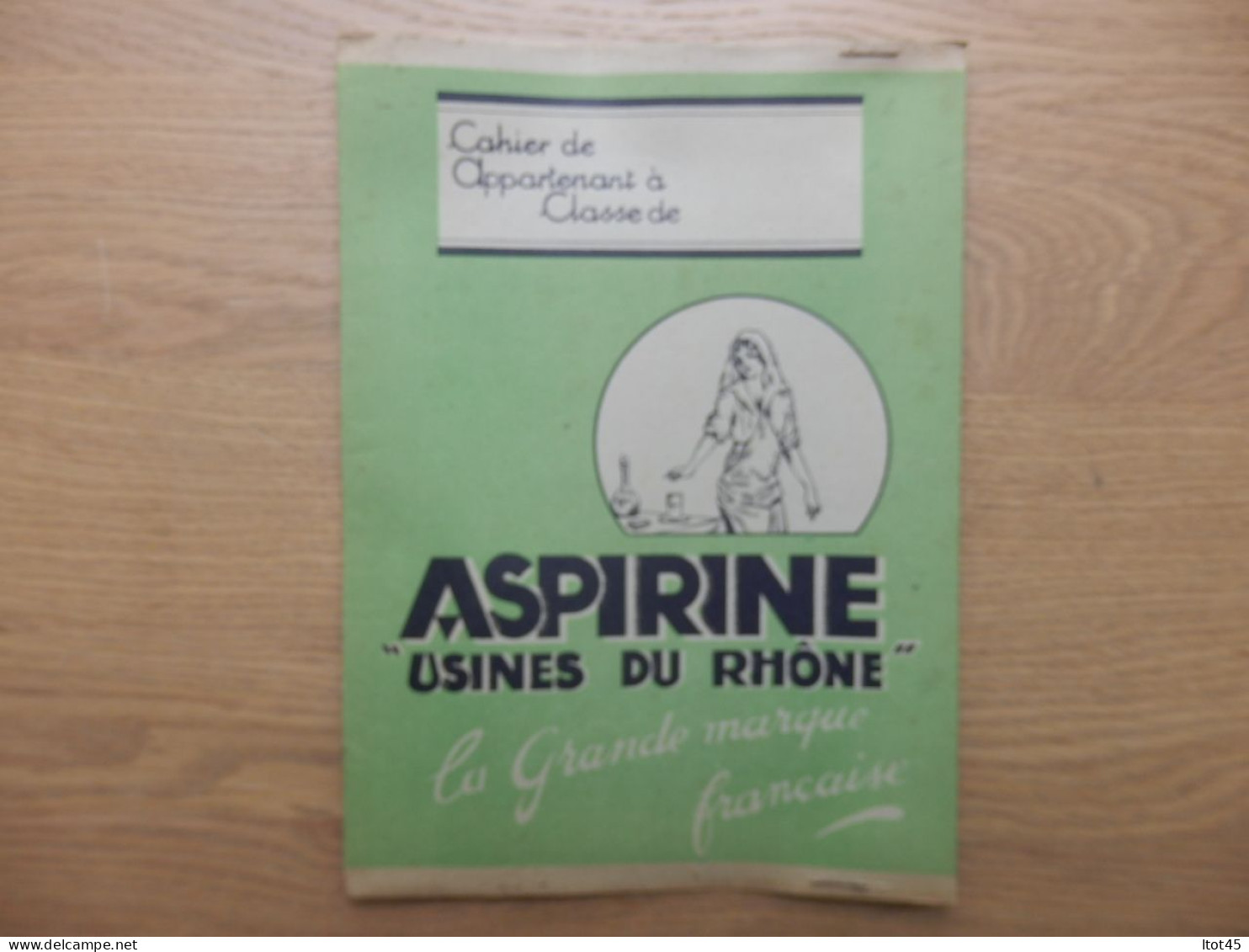 PROTEGE-CAHIER ASPIRINE USINE DU RHONE - Protège-cahiers