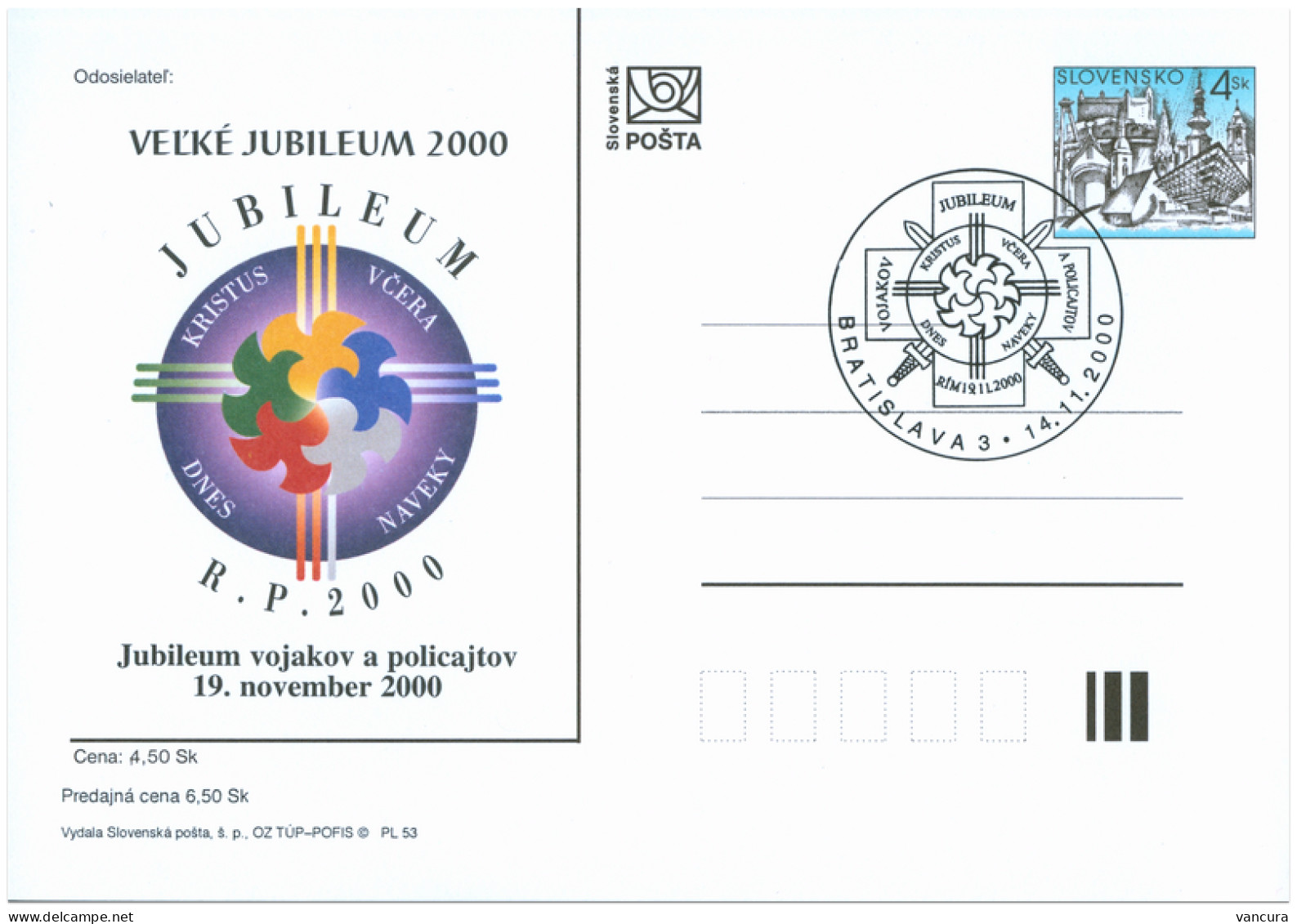 CDV 55 Slovakia Great Jubilee 2000 - Politie En Rijkswacht