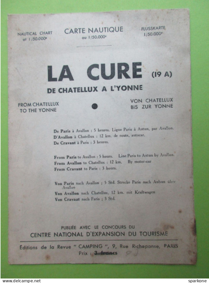 Carte Nautique - La Cure - De Chatellux à L'Yonne - Otros & Sin Clasificación