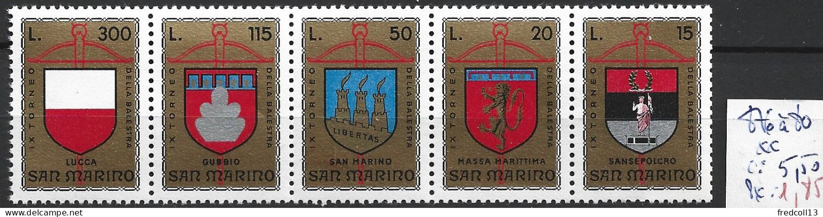 SAINT-MARIN 876 à 80 ** Côte 5.50 € - Unused Stamps