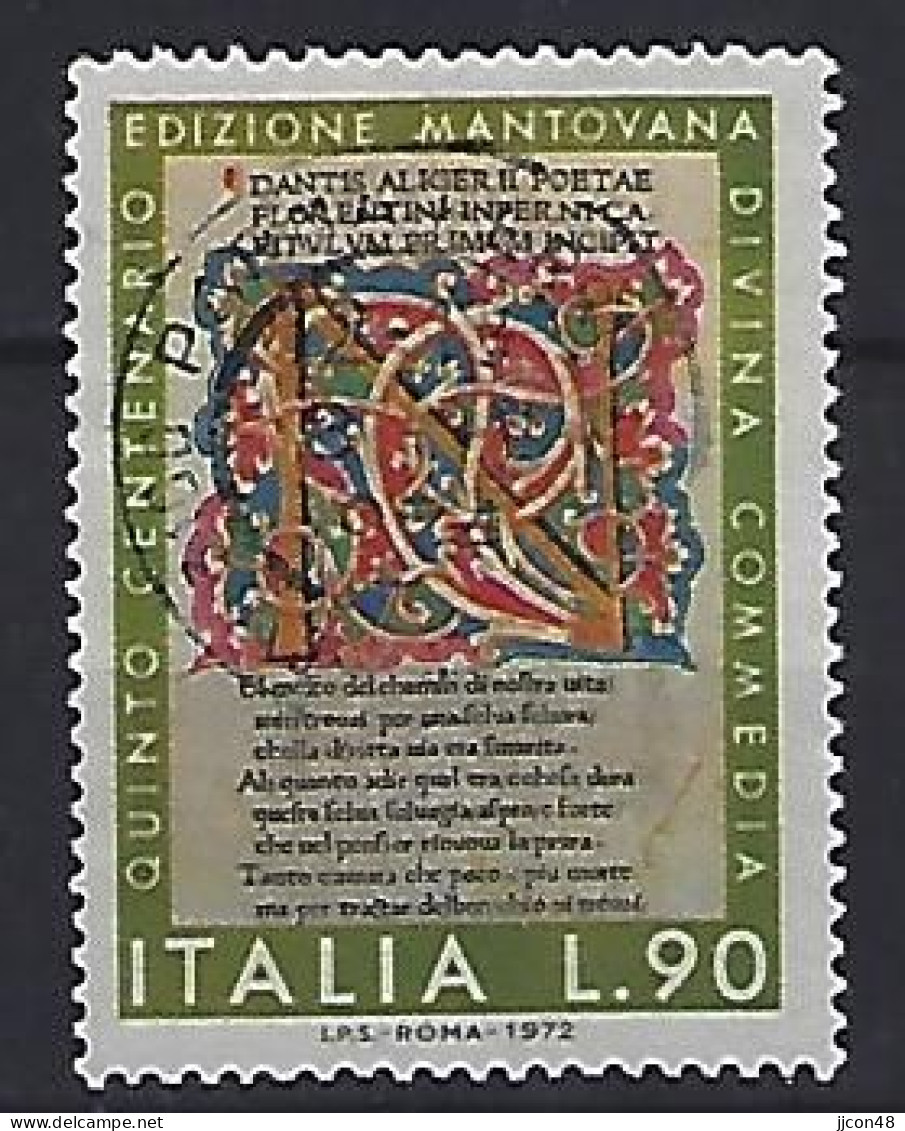 Italy 1972  500 Jahre "Gottlichen Komodie"  (o) Mi.1378 - 1971-80: Usati