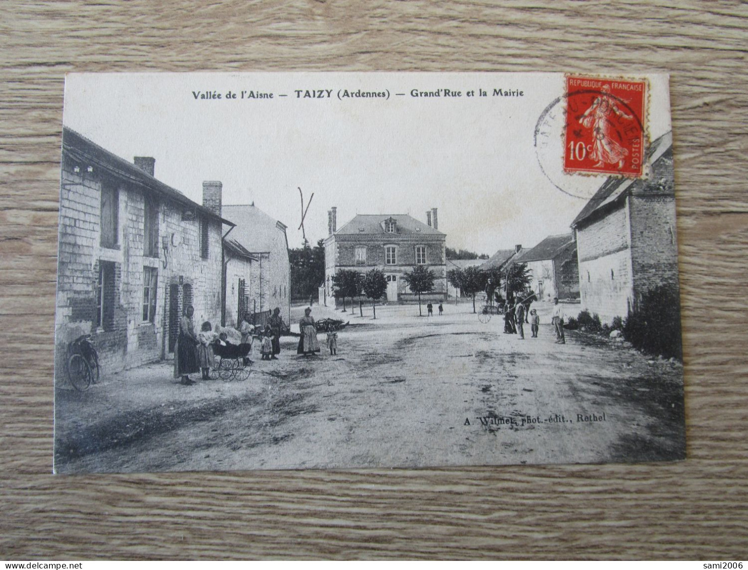 08 TAIZY GRANDE RUE ET LA MAIRIE ANIMEE - Chateau Porcien