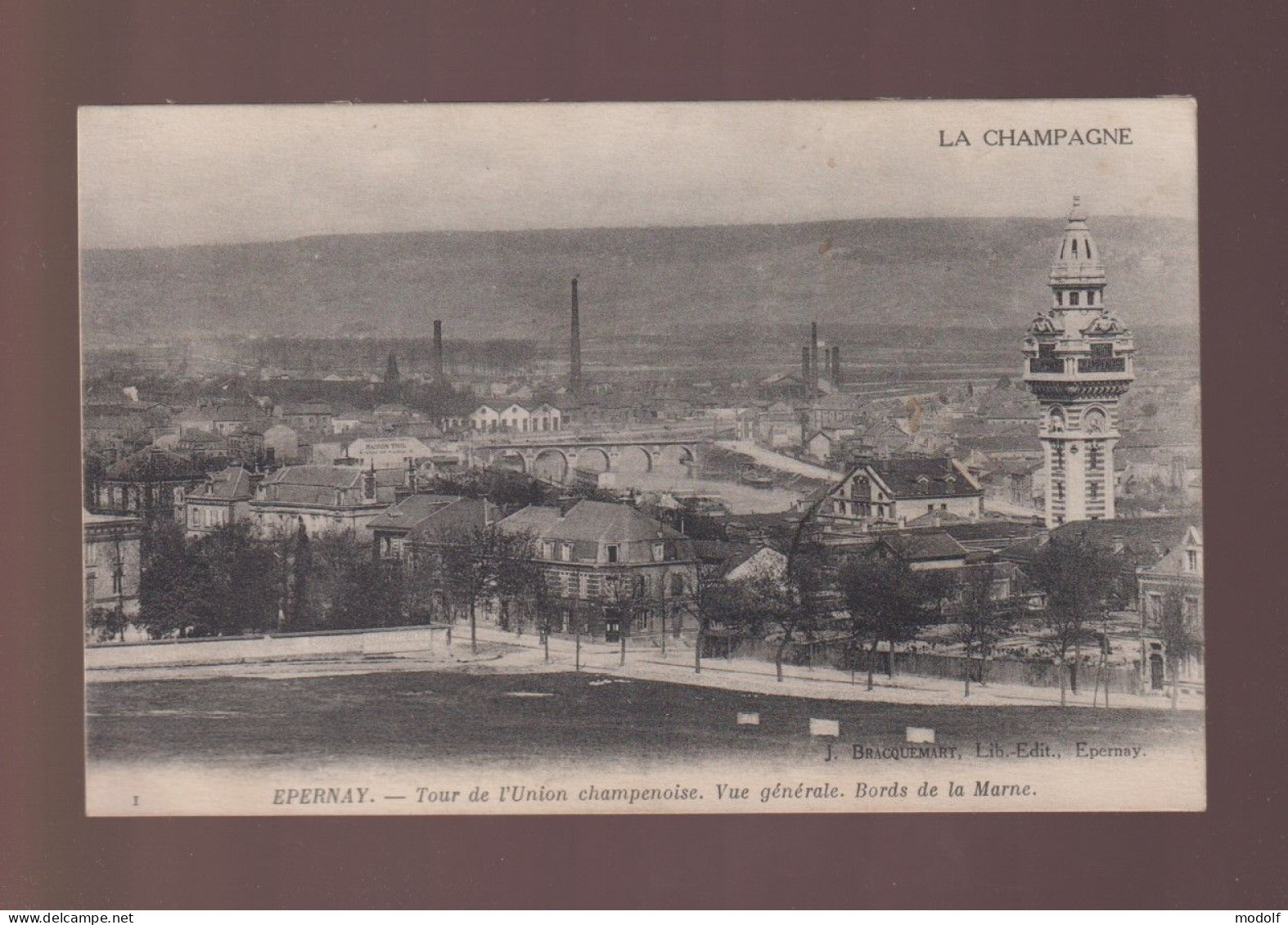 CPA - 51 - Epernay - Tour De L'Union Champenoise - Vue Générale - Bords De La Marne - Circulée - Epernay